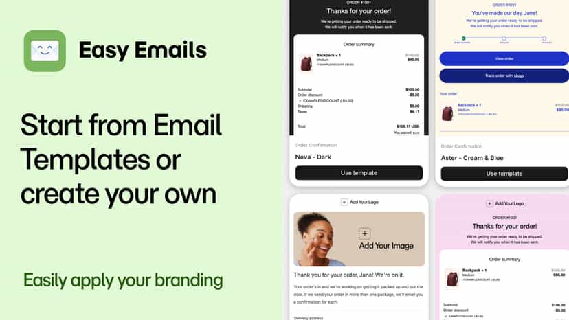 Order Confirmation Email Templates
