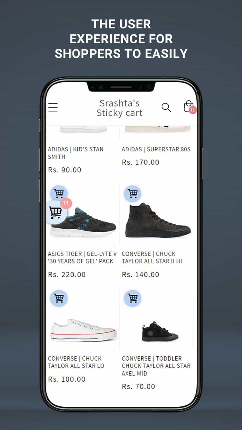 Sticky Cart in Mobile View